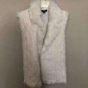 Beautiful white fur vest